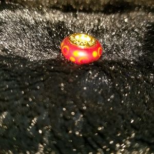 Pandora Shine Red Bubbles Murano Glass Bead